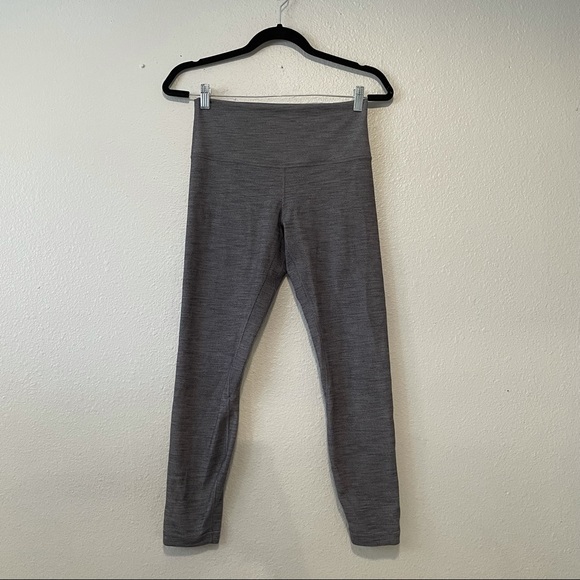 Lululemon Align Pant II 25" Herringbone Black 8